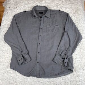 Marmot Men’s Large Gray Button Front Hiking Outdoor Shirt Cotton Blend Large